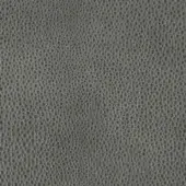 Gray printed leather texture, Rugiano collection, featuring dense circular perforations and a matte finish with subtle grain variation.